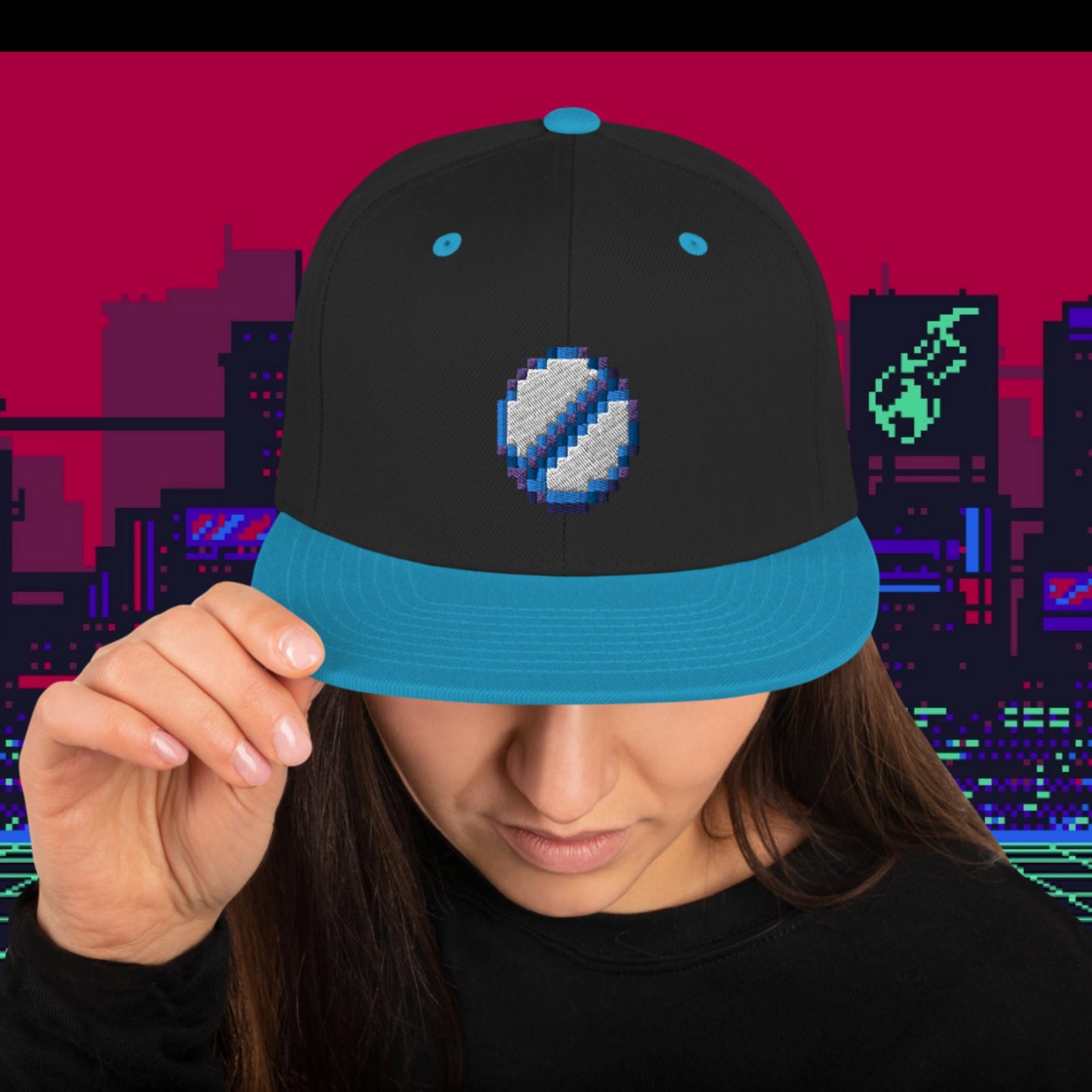 Pixel Pill Snapback Hat