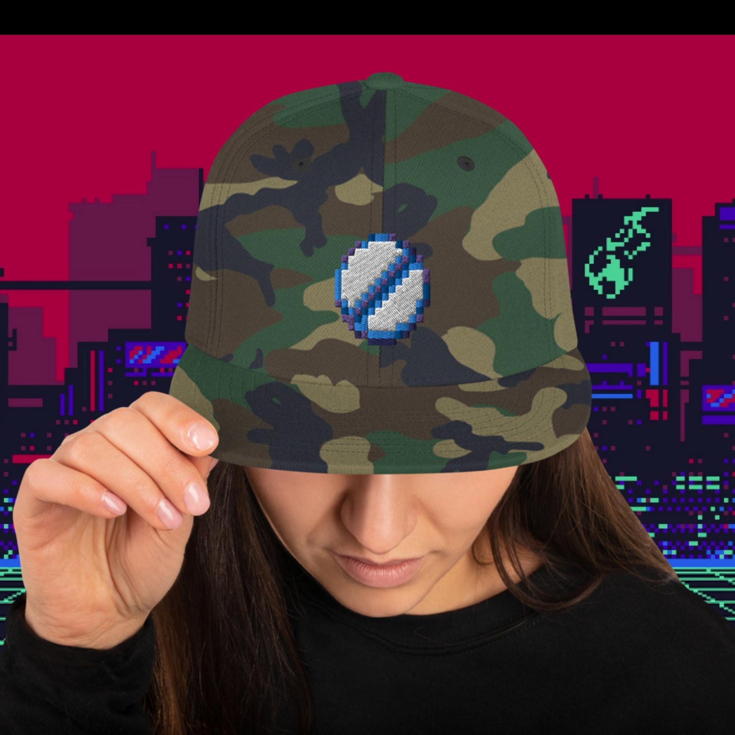 Pixel Pill Snapback Hat