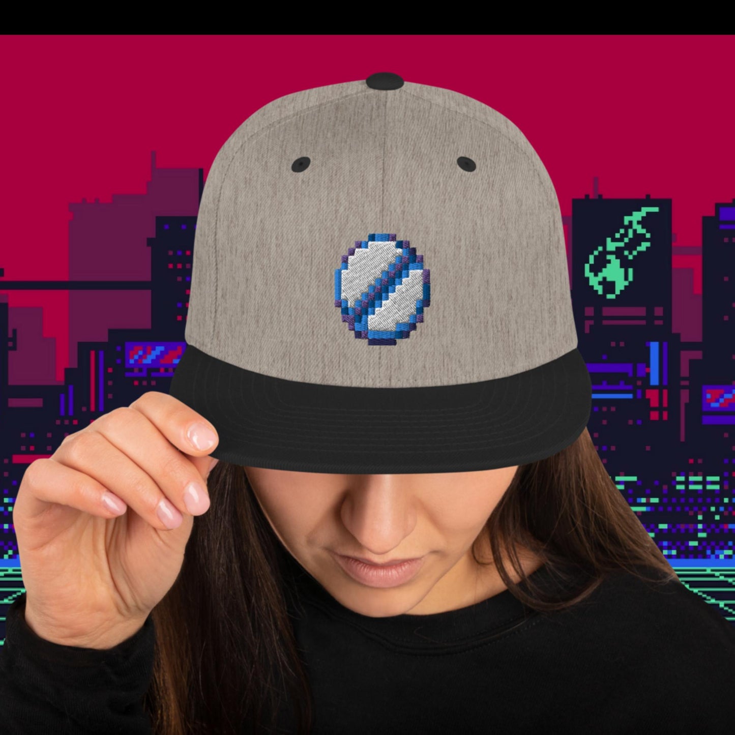 Pixel Pill Snapback Hat