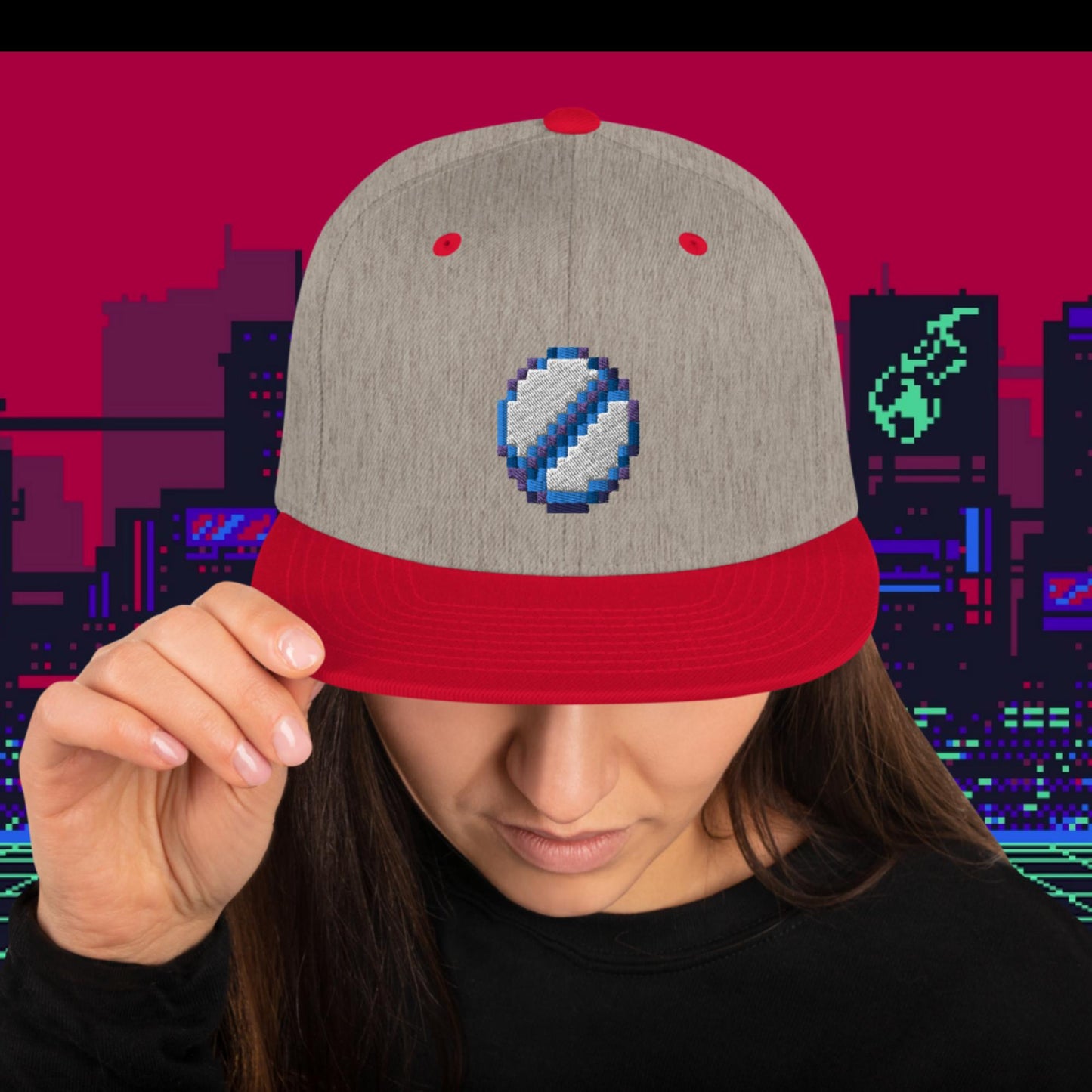 Pixel Pill Snapback Hat