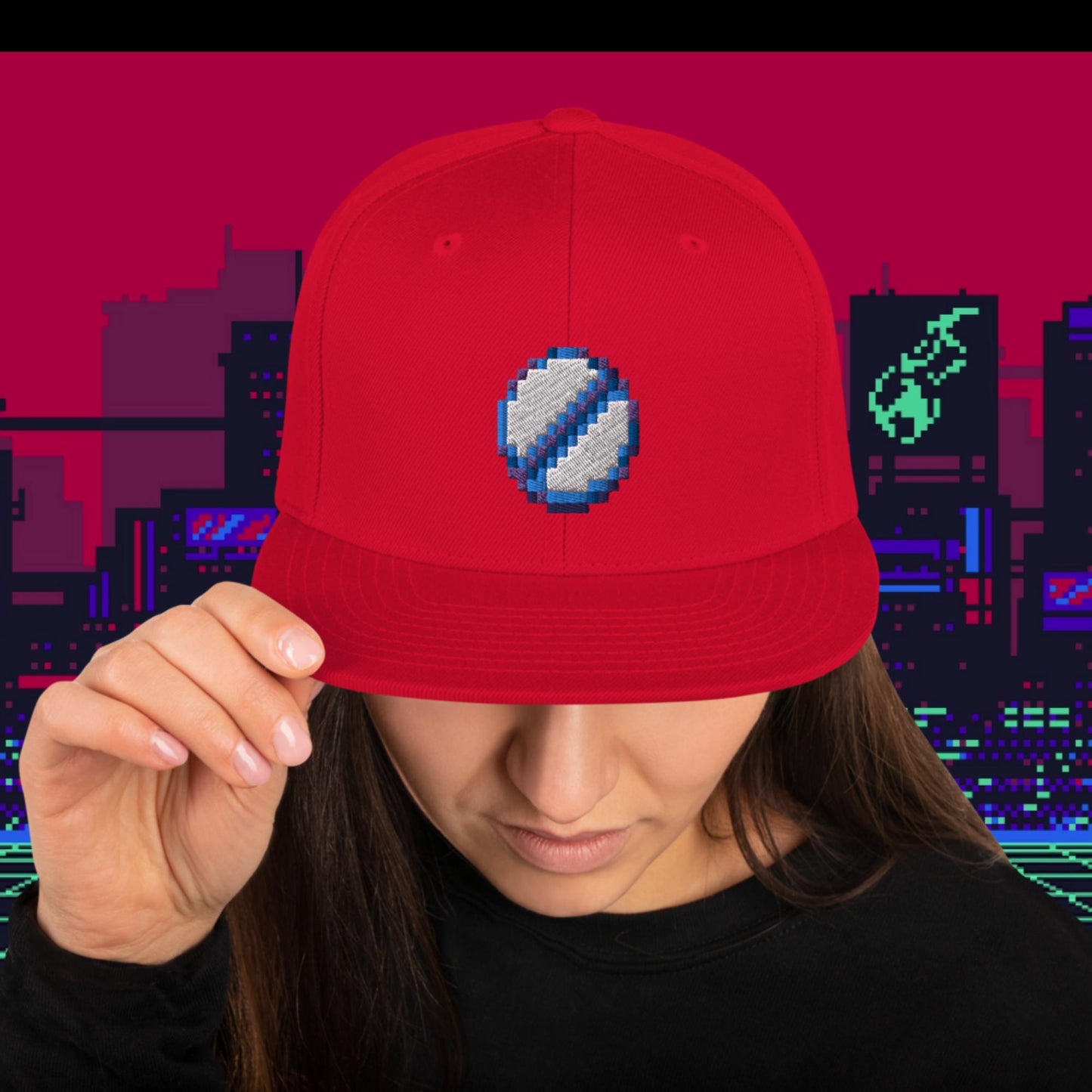 Pixel Pill Snapback Hat