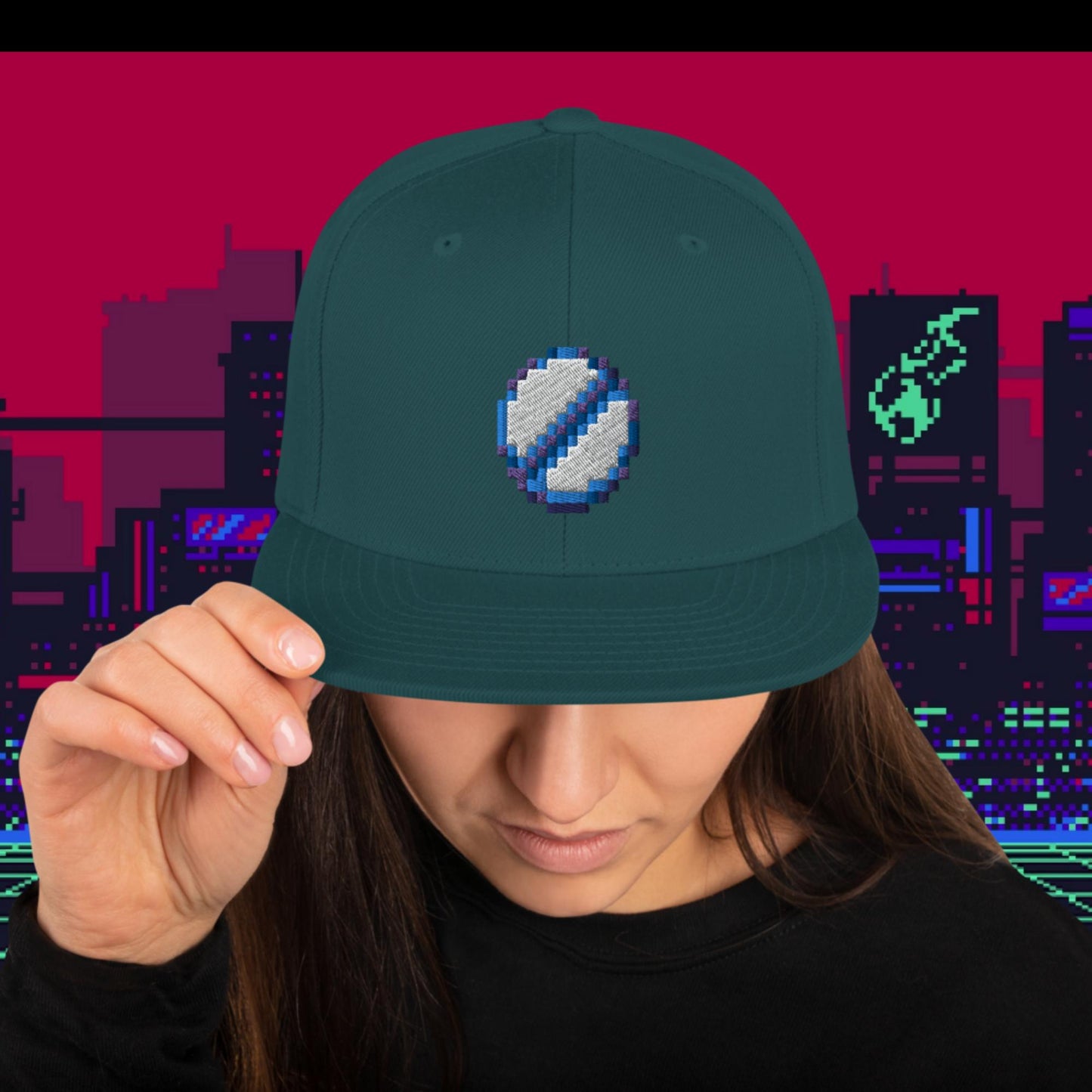 Pixel Pill Snapback Hat